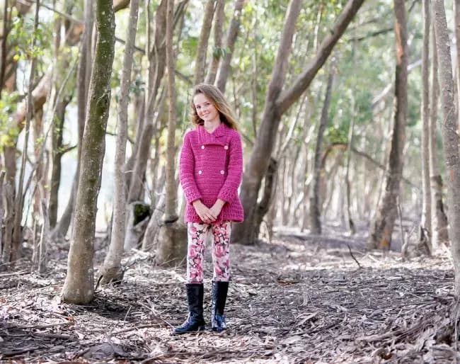 Girls's wrap cardigan