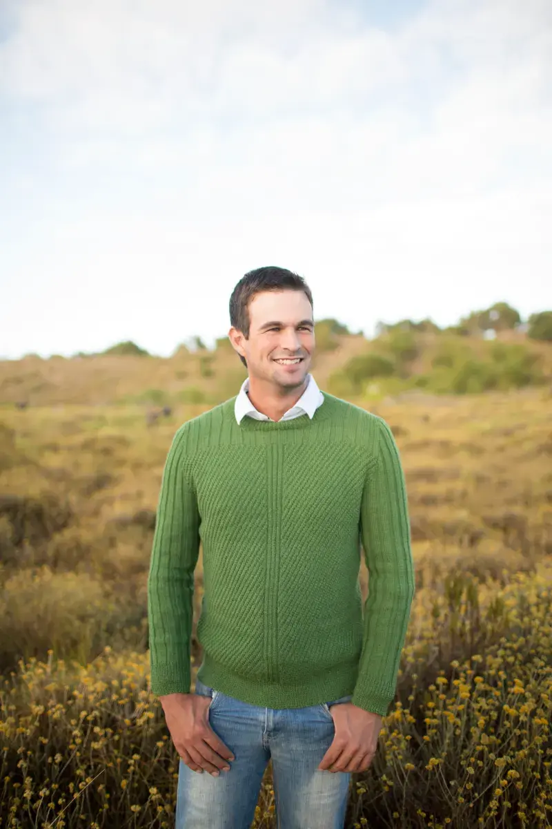 Diagonal Rib Pullover