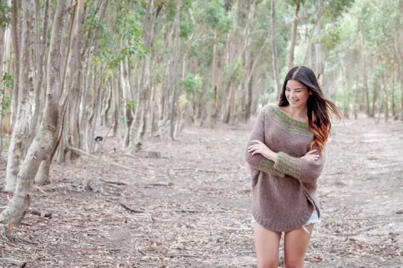 Poncho With Fitted Sleeves