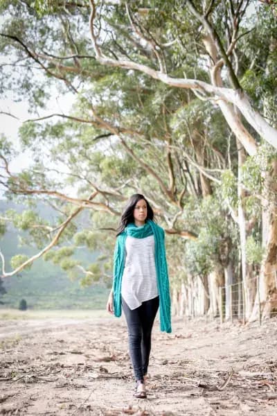 Oversized Cable Scarf